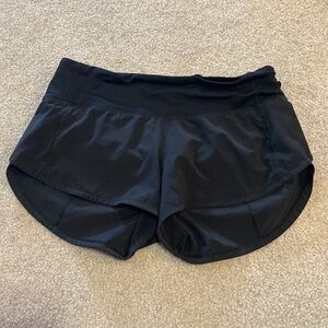Black size 2 Lululemon lined shorts